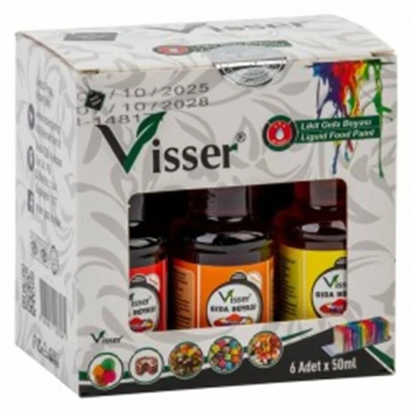 Misyon Visser Likit Gıda Boyası Karışık 6 Renk Msy-0132 ürün görseli 1