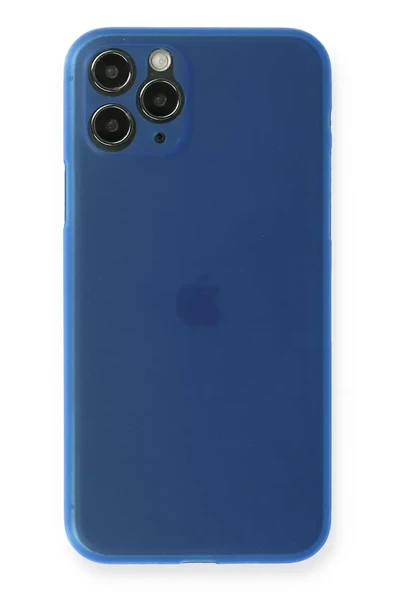 Apple iPhone 11 Pro Max Kılıf PP Ultra İnce Kapak - Mavi ürün görseli 1