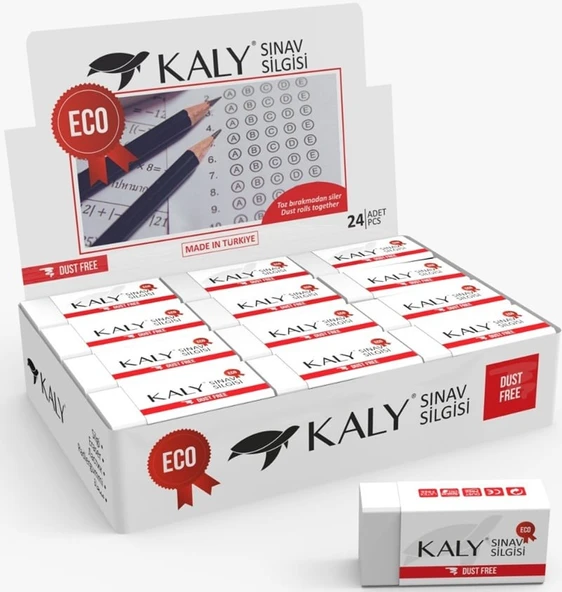 Kaly Sınav Silgi Beyaz Art.597 (24 Lü Paket) ürün görseli 1