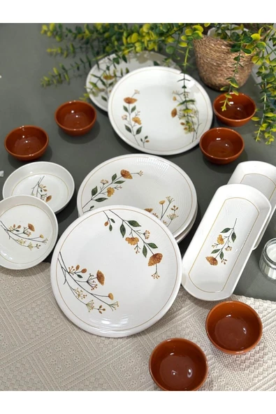 Areyma Elysia Çiçek Desenli Model 6 Kişilik 16 Parça Kahvaltı Takımı ürün görseli 1