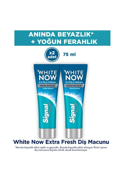 Signal White Now Diş Macunu Extra Fresh Yoğun Ferahlık 75 ml X2 ürün görseli 1