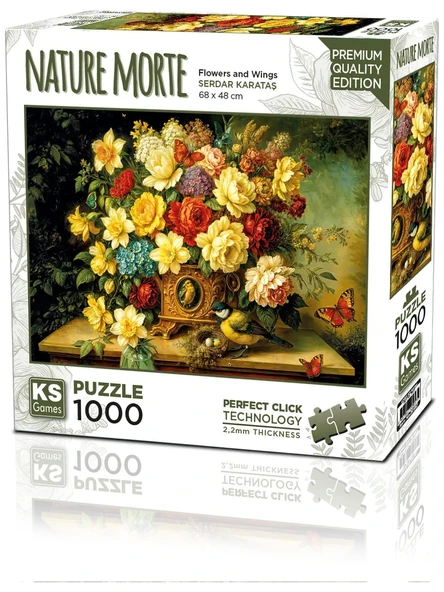 Ks Games Puzzle 1000 Parça Flowers And Wings 20857 ürün görseli 1