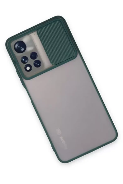 Xiaomi Redmi Note 11T Kılıf Palm Buzlu Kamera Sürgülü Silikon - Yeşil ürün görseli 1