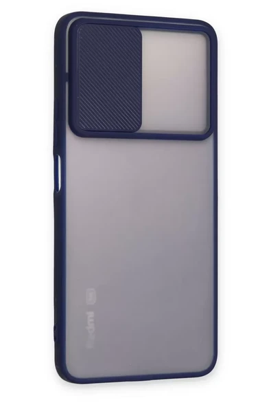 Xiaomi Redmi Note 11T Kılıf Palm Buzlu Kamera Sürgülü Silikon - Lacivert ürün görseli 1
