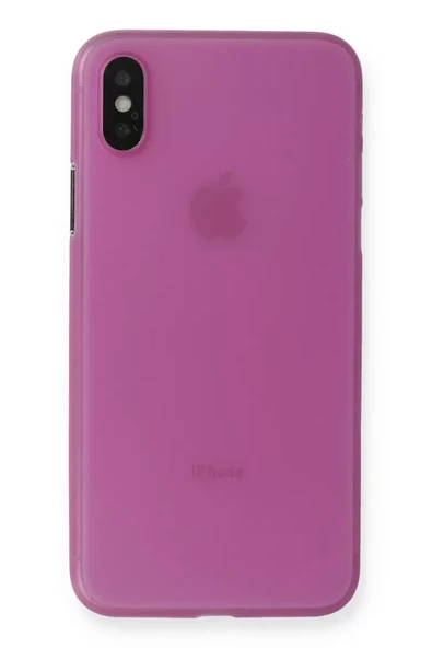 Apple iPhone X Kılıf PP Ultra İnce Kapak - Pembe ürün görseli 1