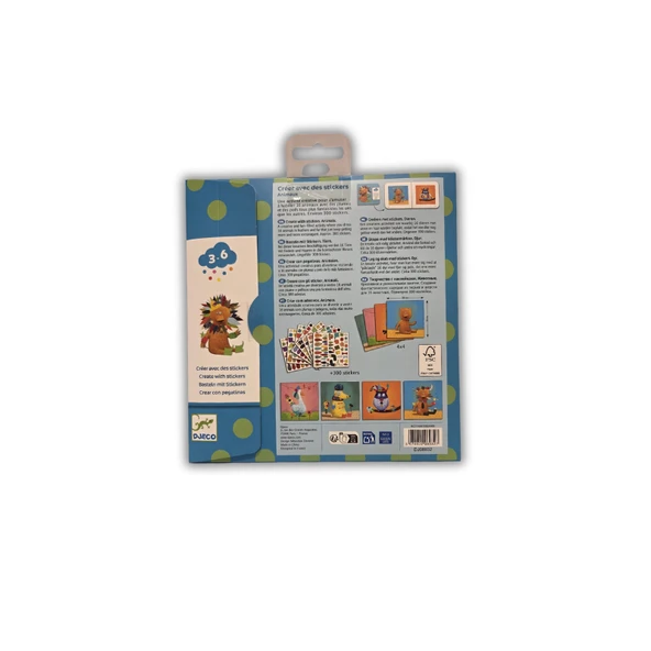 Djeco Yapıştırma Kartları - Create Animals - Resim 3