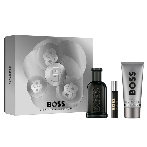 Hugo Boss Bottled Parfum 100 ml + 10 ml + 100 ml Shower Gel Erkak Parfüm Seti ürün görseli 1