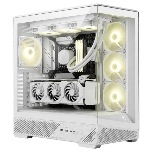 MSI MAG PANO 130R PZ WHITE Mid Tower ATX Case (w/120mm ARGB Fan x4) ürün görseli 1