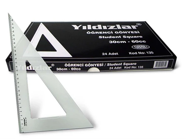 Beş Yıldızlar Öğrenci Gönyesi 30 Cm 60 Cc 135 ürün görseli 1