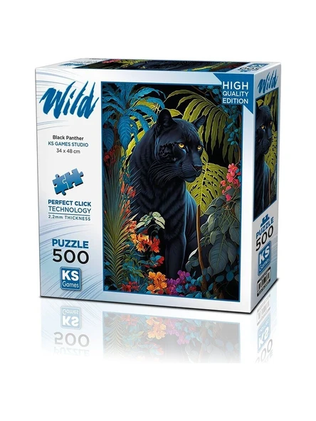 Ks Games Puzzle 500 Parça Black Panther With A Tropical 20071 ürün görseli 1