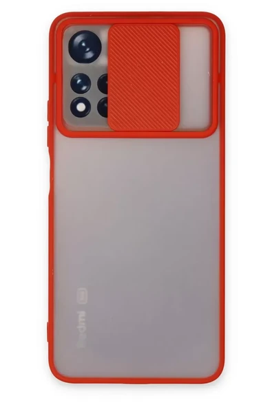 Xiaomi Redmi Note 11 Pro Plus 5G Kılıf Palm Buzlu Kamera Sürgülü Silikon - Kırmızı ürün görseli 1