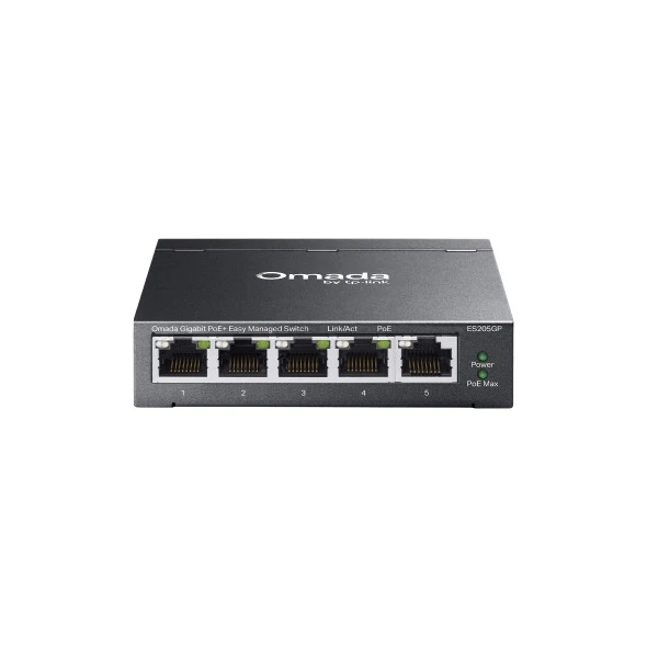 TP-Link Omada ES205GP 5-Port Gigabit Kolay Yönetilebilir PoE+ Switch (4-Port PoE+, 65W) ürün görseli 1