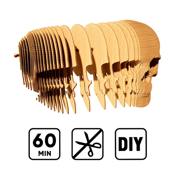 Cartonic 3D Puzzle - SKULL - Resim 8