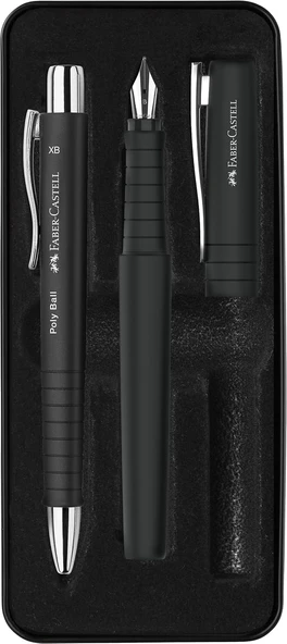 Faber-Castell Polyball Hediye Kalem Seti Siyah 517 824 1050 ürün görseli 1