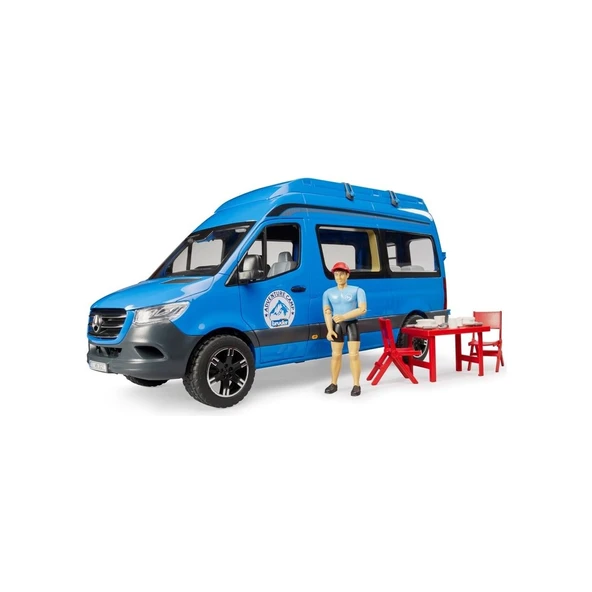 Bruder MB Sprinter Karavan Aksesuarlar ve Sürücüsü 02684 - Resim 3