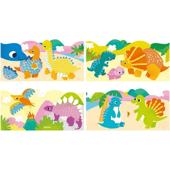 Avenir Mozaik Yapıştırma - Dinosaurs - Resim 2