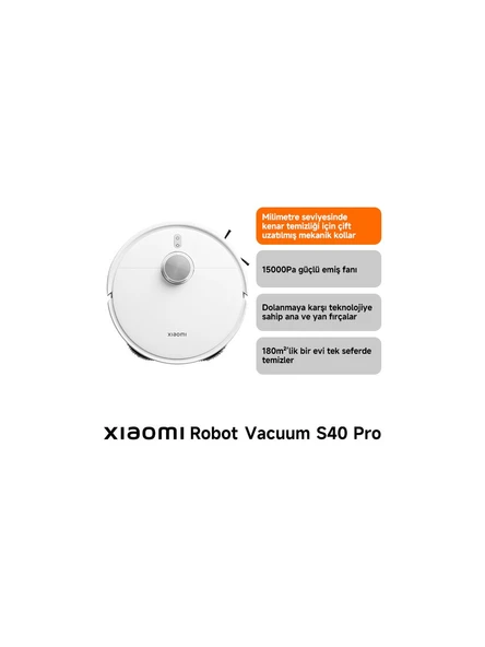 Xiaomi Vacuum S40 Pro Akıllı Robot Süpürge - Resim 5