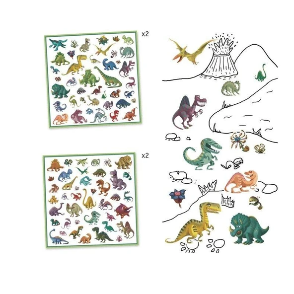 Djeco Çıkartmalar - Dinosaurs - Resim 3