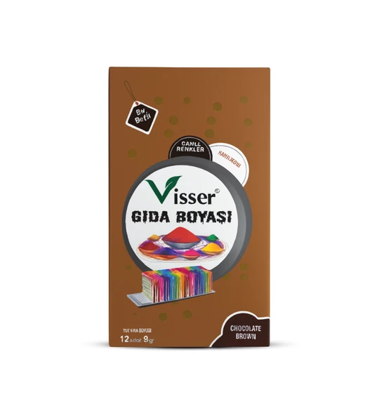 Misyon Visser Toz Gıda Boyası 9 Gr Kahverengi Msy-0126 (12 Li Paket) ürün görseli 1