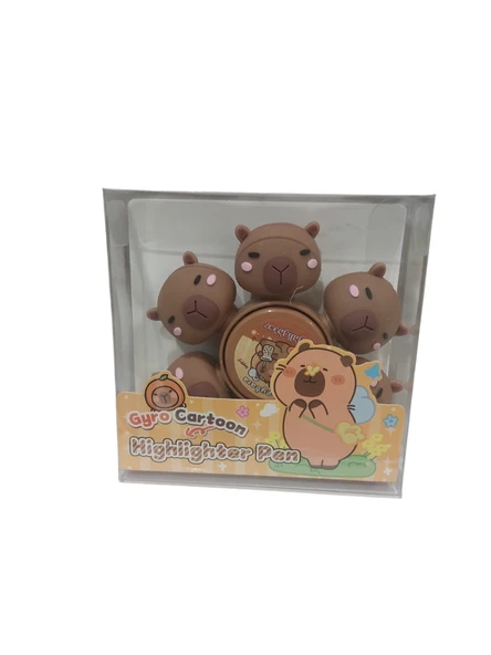 Joyland Fosforlu Kalem Stres Çarkı 6 Renk Set (Capybara) Jy-0088-04 ürün görseli 1