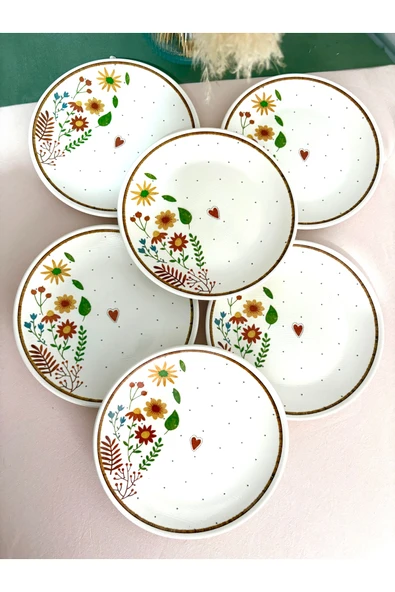 Areyma Kalpli Bahar 20 cm 6 Adet Pasta&Servis Tabağı ürün görseli 1