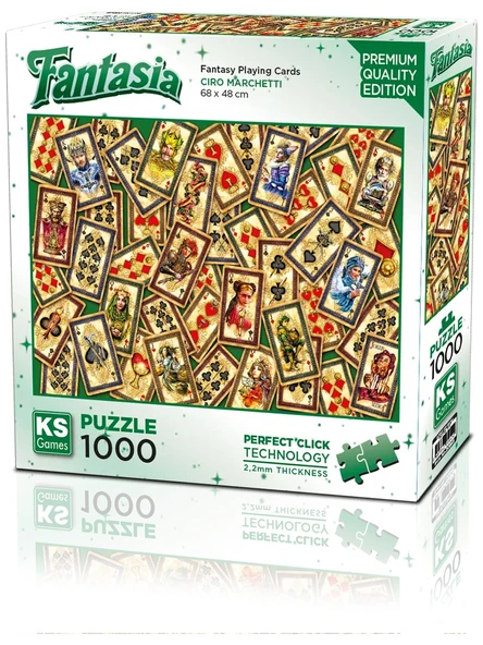 Ks Games Puzzle 1000 Parça Fantasy Playing Cards 20845 ürün görseli 1