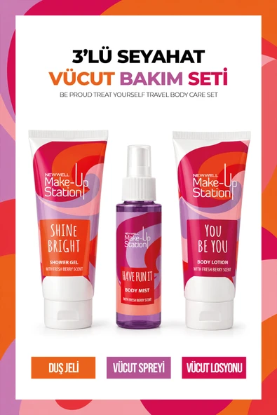 Make-Up Station Be Proud Treat Yourself Travel Body Care Set | 3’lü Seyahat Vücut Bakım Seti ürün görseli 1