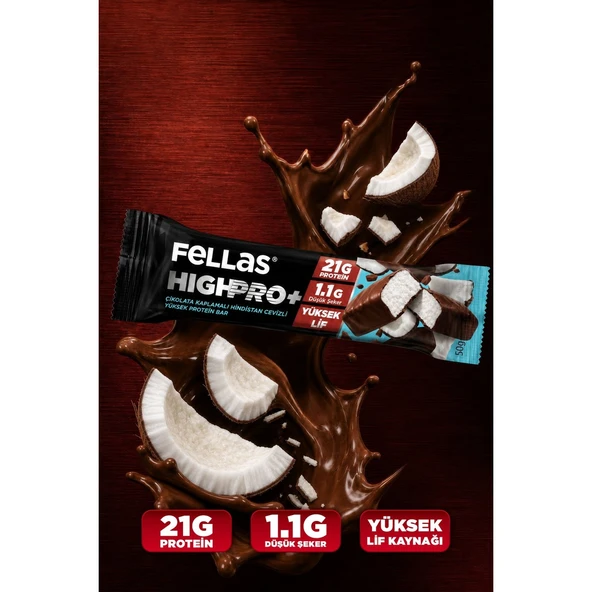 Çikolata Kaplı HighPro Protein Bar - Hindistan Cevizli (50 g) - 12 Adet ürün görseli 1