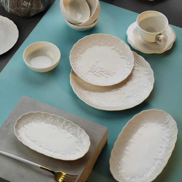 Aryıldız SC Bella White 32 Parça 6 Kişilik Kahvaltı Takımı 153AR248997 ürün görseli 1