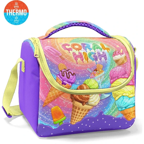 Coral High Kids Milka Dondurma Desenli Thermo Beslenme Çantası 37154 ürün görseli 1