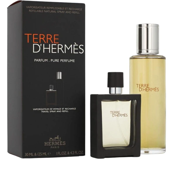 Hermes Terre D'Hermes Pure Parfum 125 ml + 30 ml Travel Size Erkek Parfüm Seti ürün görseli 1