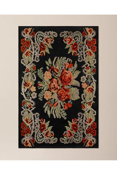 Madame Coco Lubien Halı - 160x230 Cm - Siyah ürün görseli 1