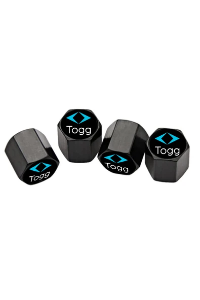 Togg Logolu Paslanmaz Çelik Sibop Kapağı 4 Adet ürün görseli 1