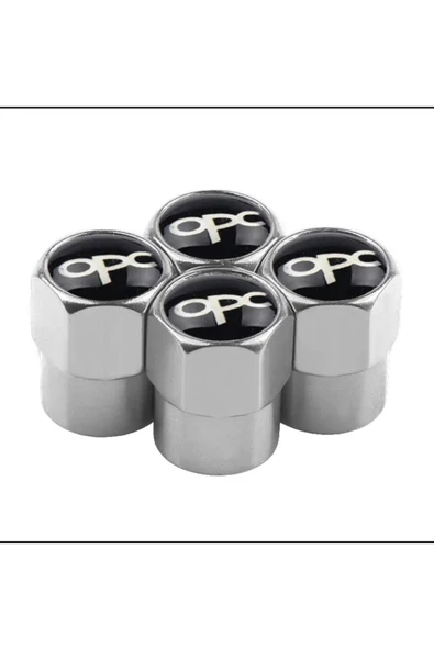 OPC OPEL LOGOLU ALÜMİNYUM KAPLAMA 4 ADET SİBOP KAPAK (GÜMÜŞ) ürün görseli 1