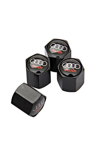 Audi Logolu Alüminyum Sibop Kapağı 4 Adet (İTHAL ÜRÜN) ürün görseli 1