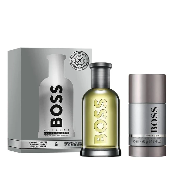 Hugo Boss Bottled EDT 100 ml + Deostick 75 ml Erkek Parfüm Seti ürün görseli 1