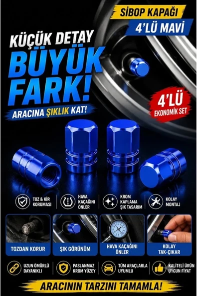 Alüminyum Altıgen Sibop Kapağı 4'lü Sibob Kapağı 4 adet ürün görseli 1