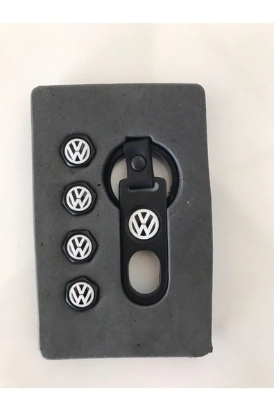 Volkswagen Logolu 4 Adet Sibop Kapağı Ve 1 Adet Anahtarlık ürün görseli 1