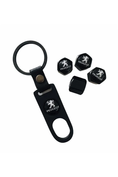 Peugeot Metal Anahtarlık Ve Sibop Kapak Seti 1.kalite ürün görseli 1