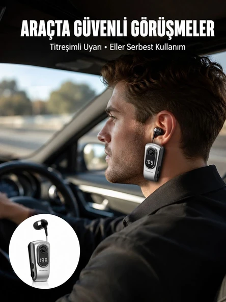 Kablosuz Bluetooth 5.2 Kulaklık – Titreşimli Uyarı ve Uzun Pil Ömrü Yeni Nesil ürün görseli 1