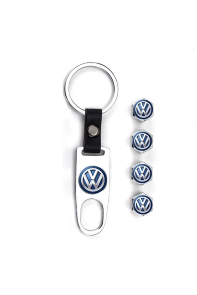 Volkswagen Golf 5 Metal Sibop Kapağı Ve Anahtarlık Krom-mavi ürün görseli 1