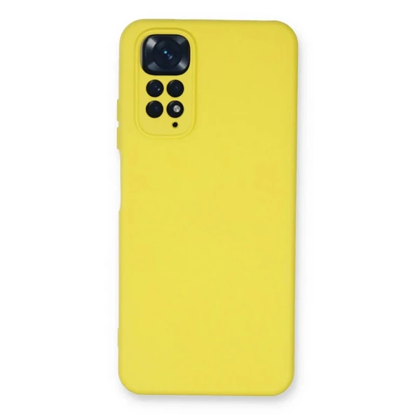 Xiaomi Redmi Note 11 Kılıf Nano İçi Kadife Silikon - Sarı ürün görseli 1