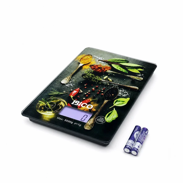 CAM MUTFAK TARTISI TERAZİ LCD EKRAN 5KG/1GR PİLLİ GR/OZ/ML/IB ÖLÇÜM İ11-028 (5224) ürün görseli 1