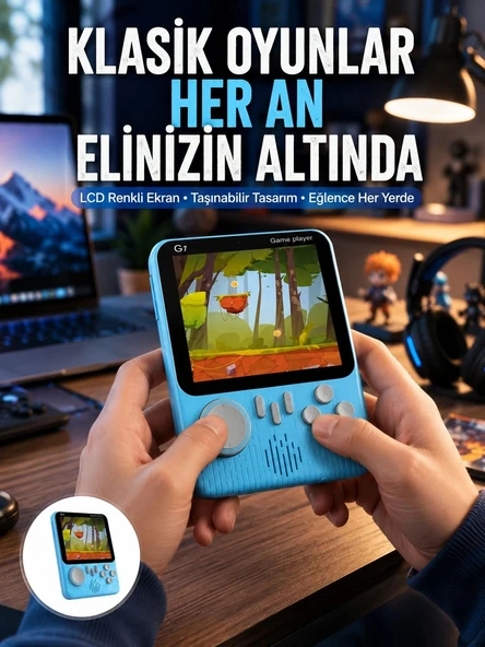 3.5 İnç Mini Atari Taşınabilir Oyun Konsolu 666 Adet Retro Oyun Yeni Nesil ürün görseli 1