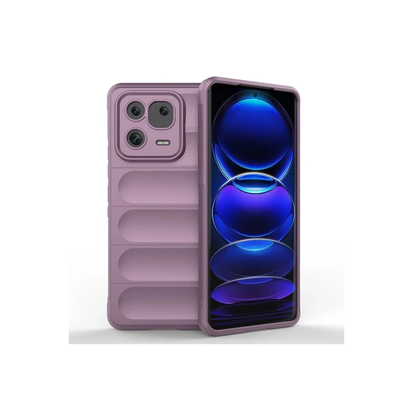 Xiaomi Mi 13 Kılıf Optimum Silikon - Mor - Resim 2