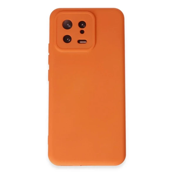 Xiaomi Mi 13 Kılıf Nano İçi Kadife Silikon - Turuncu ürün görseli 1