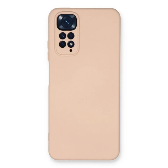 Xiaomi Redmi Note 11 Kılıf Nano İçi Kadife Silikon - Pudra ürün görseli 1