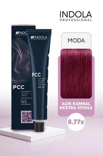 Indola PCC 8.77x Açık Kumral Ekstra Viyole 60 ml Saç Boyası ürün görseli 1