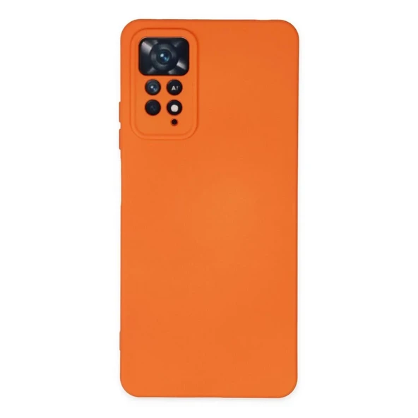 Xiaomi Redmi Note 11 Pro Kılıf Nano İçi Kadife Silikon - Turuncu ürün görseli 1