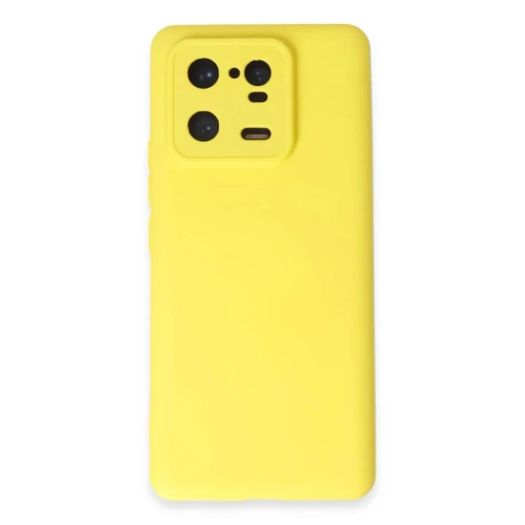 Xiaomi Mi 13 Pro Kılıf Nano İçi Kadife Silikon - Sarı ürün görseli 1